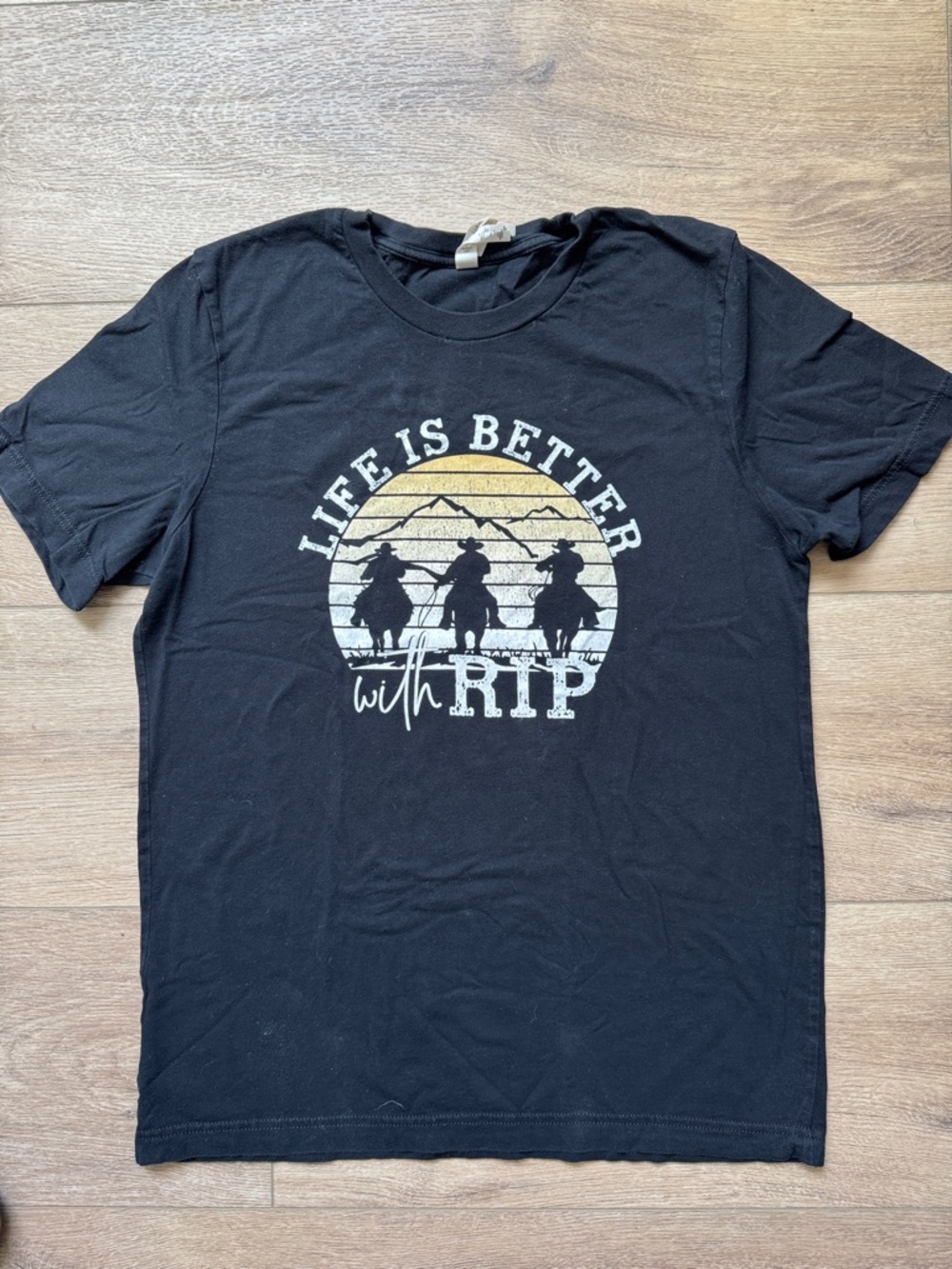 Bella Canvas Black 'Life Is Better With Rip' Graphic Tee
